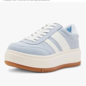 Madden Girl Light Blue and White Platform Sneakers